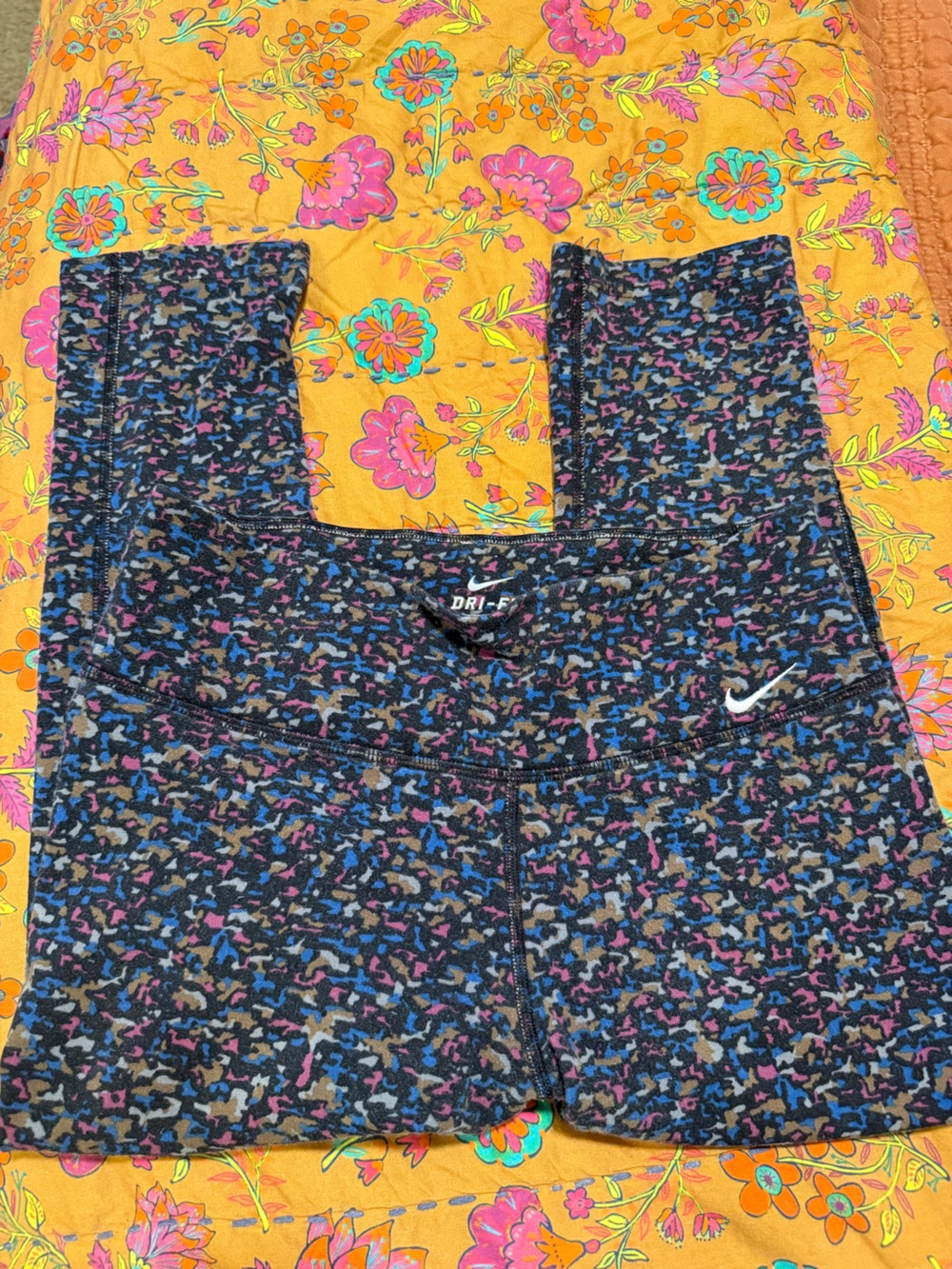 Nike Black Multicolor Speckled Dri-FIT Leggings